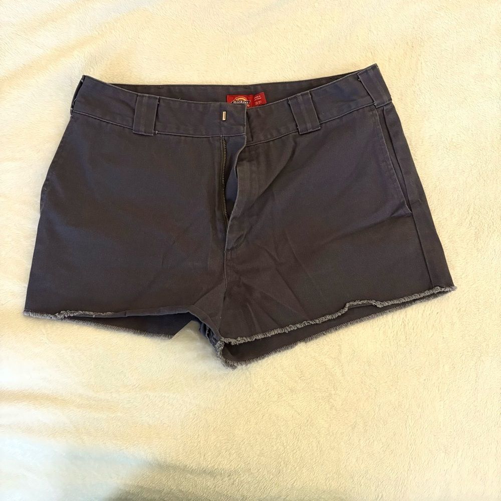Dickies Indigo Blue High Rise Frayed Cutoff Work Shorts Y2K Women's 13/31